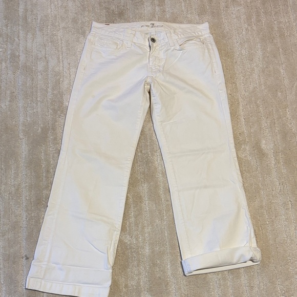 7 for all mankind woman’s crop White jeans